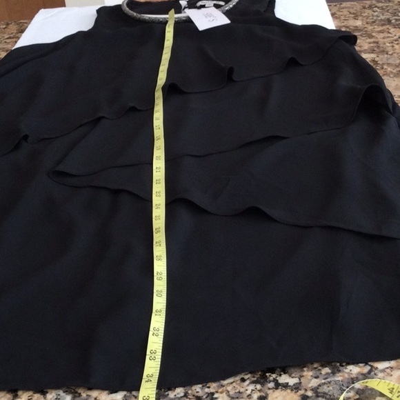 Black Dress by She’s beads around the neckline size 16 New.       #38 - Picture 8 of 11